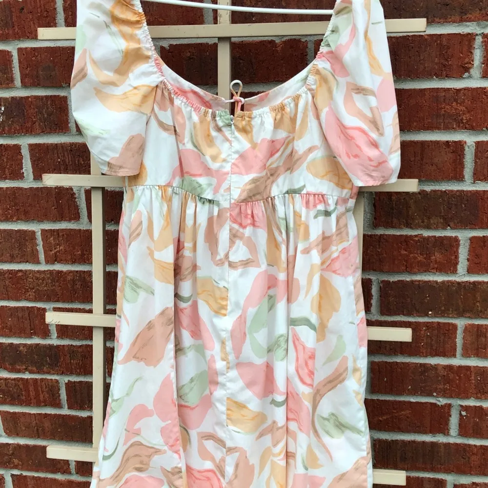 Abercrombie Keyhole Babydoll Mini Dress, Floral Print, LT - Image 8