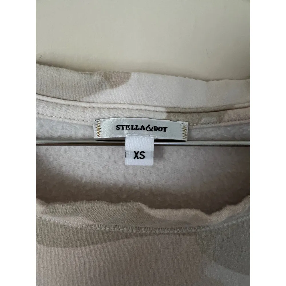 Stella & Dot Womens Size XS The Zip Pullover Sweatshirt Camo Camouflage - Image 9