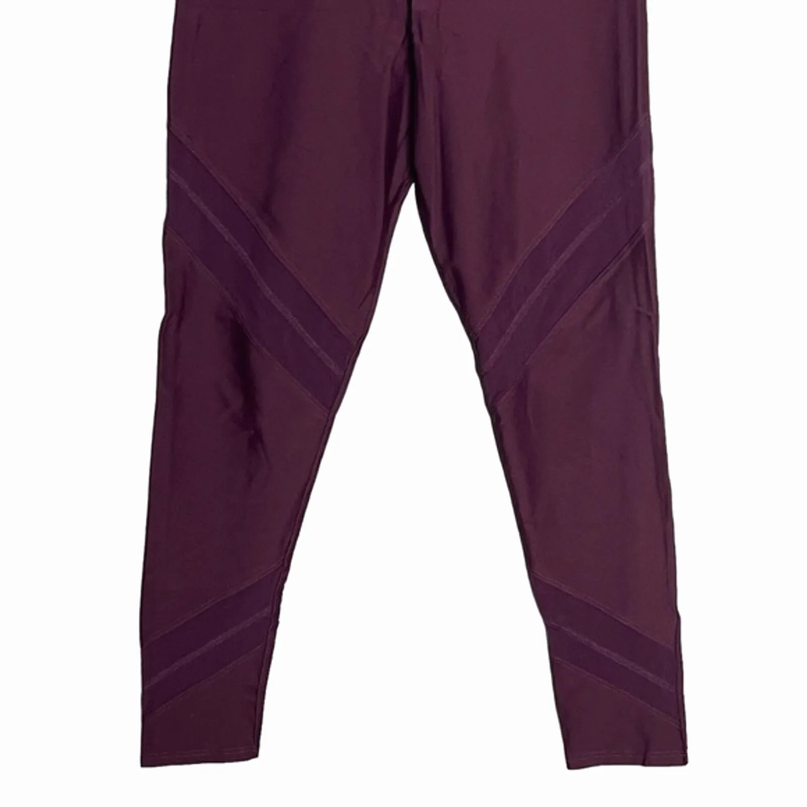 Onzie‎ Flow Pants Womens Medium Large Sporty Legging Burgundy Mesh Inserts Crop - Image 5