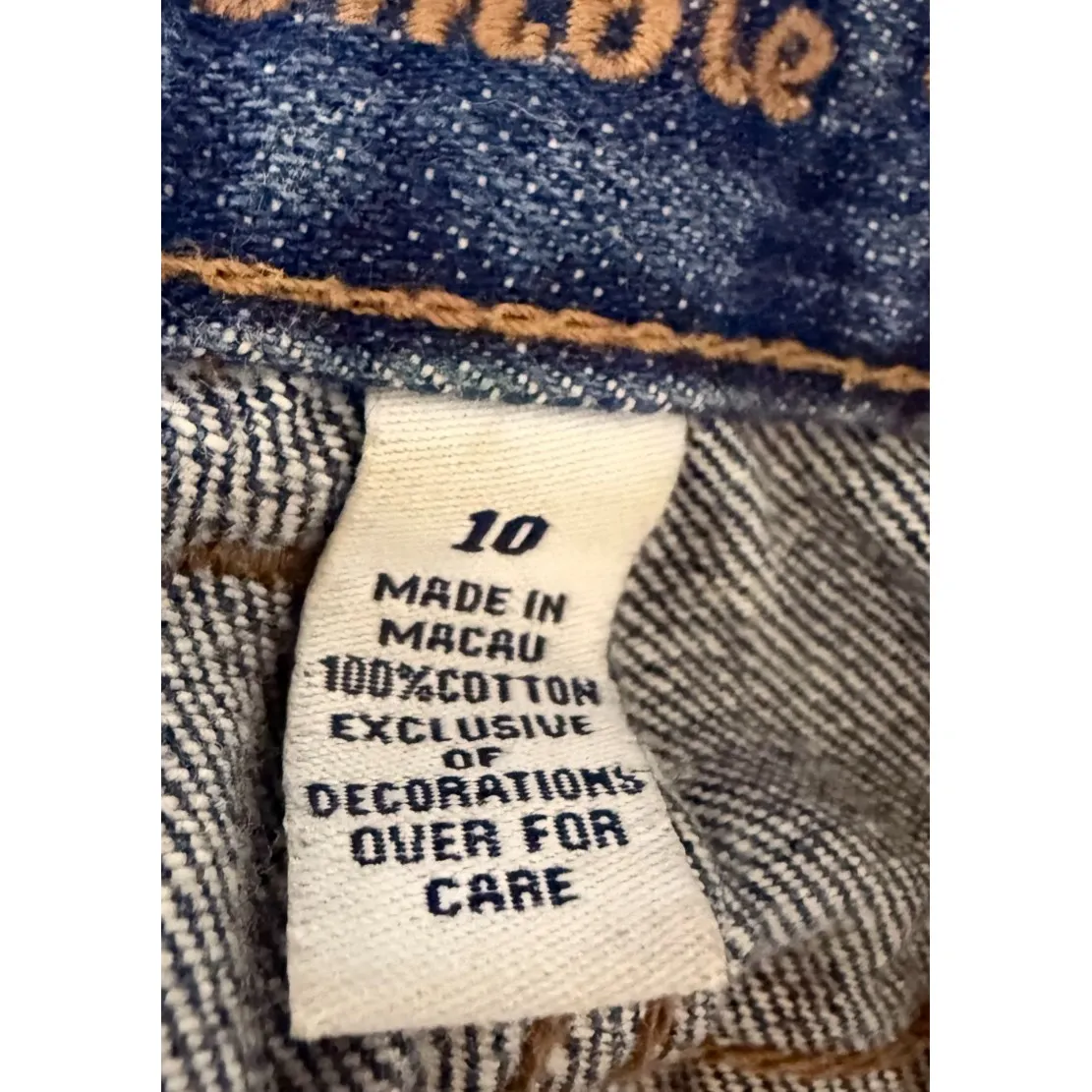 Vtg Abercrombie Fitch Denim Skirt Sz 10 Mini Micro Y2k 2000s Party Girl Distress - Image 4