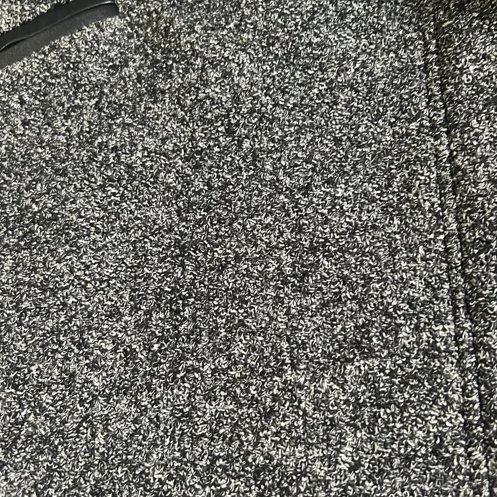 Vince Wool Pea Coat Shawl Collar Asymmetric Gray Black Leather Warm Winter Small - Image 11