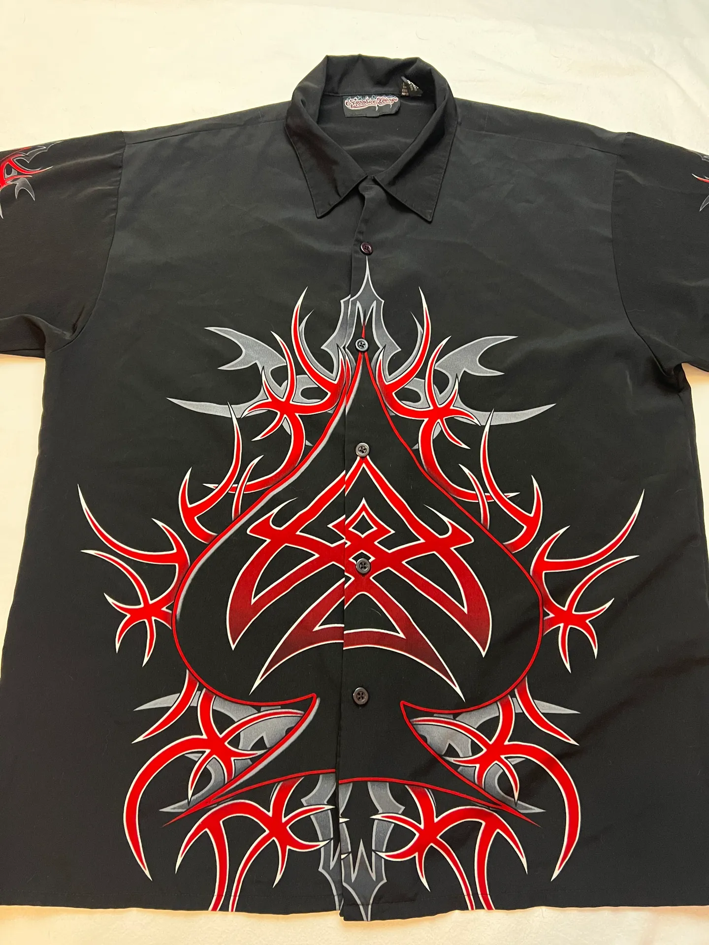 Halloween Guy Fieri Flame Shirt Black Size XL - Image 2