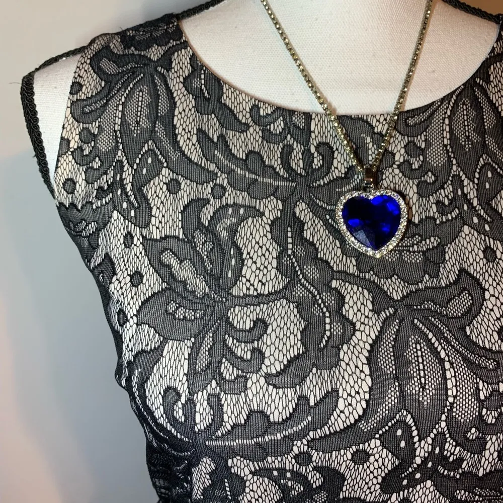 Heart Soul Black Lace Overlay Dress - Image 3