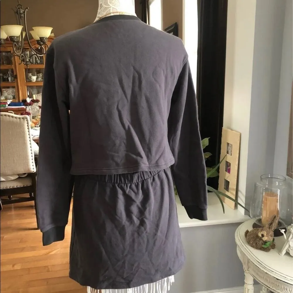 Thakoon Open Back Gray Sweatshirt Dress round neck long sleeeves,size medium - Image 10