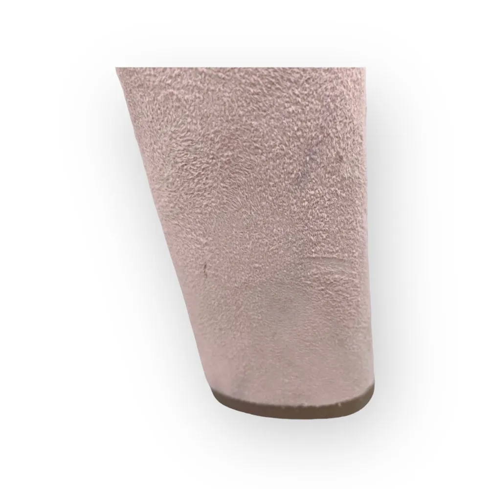 ⌘ T Strap Ankle Strap Heeled Open Toe Sandals ⌘ Pink Suede ⌘ 9M - Image 6