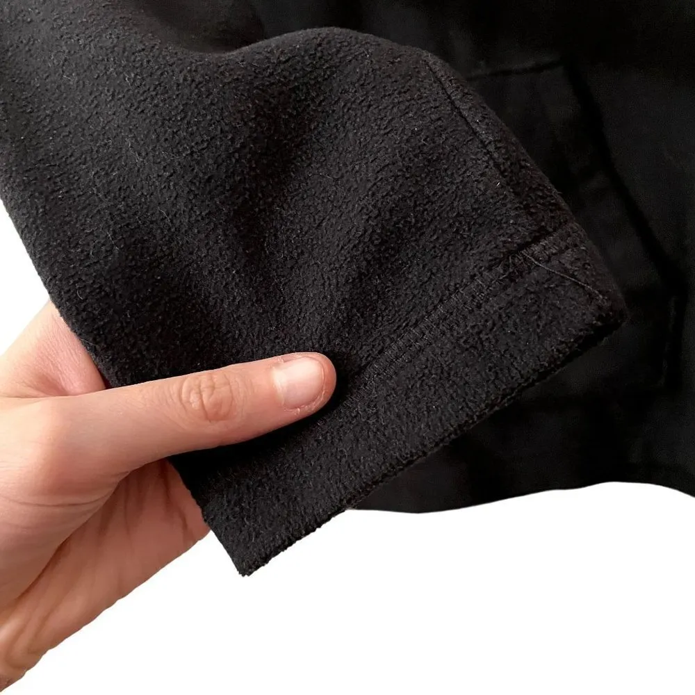 Lands' End black hoodie athleisure classic comfortable casual top jacket pockets - Image 4