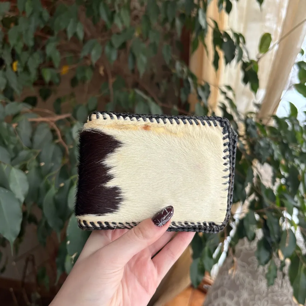 Western Cowhide Wallet Black - Image 6