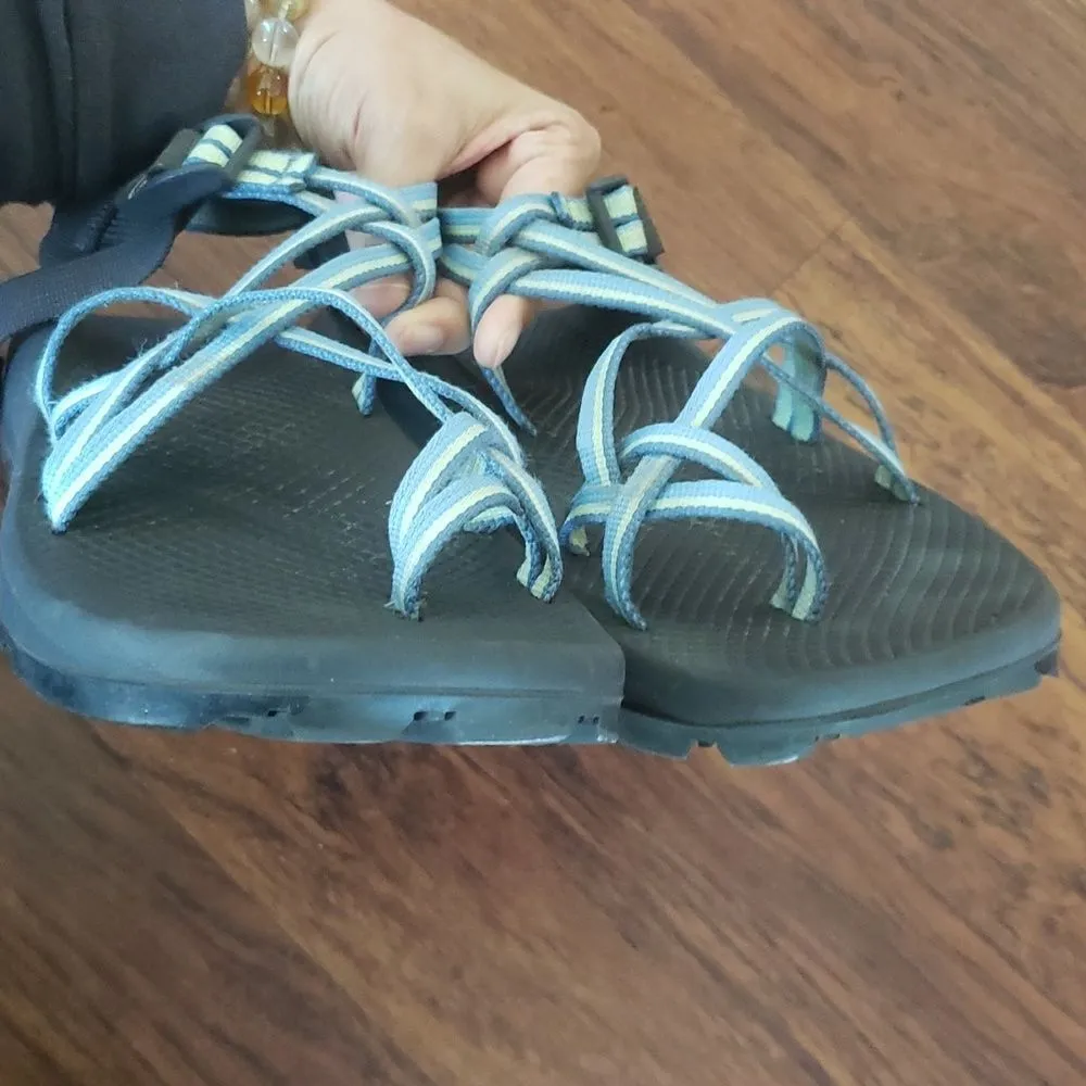 Chacos Blue Green Strap Vibram Hiking Sandals Size 11 - Image 5