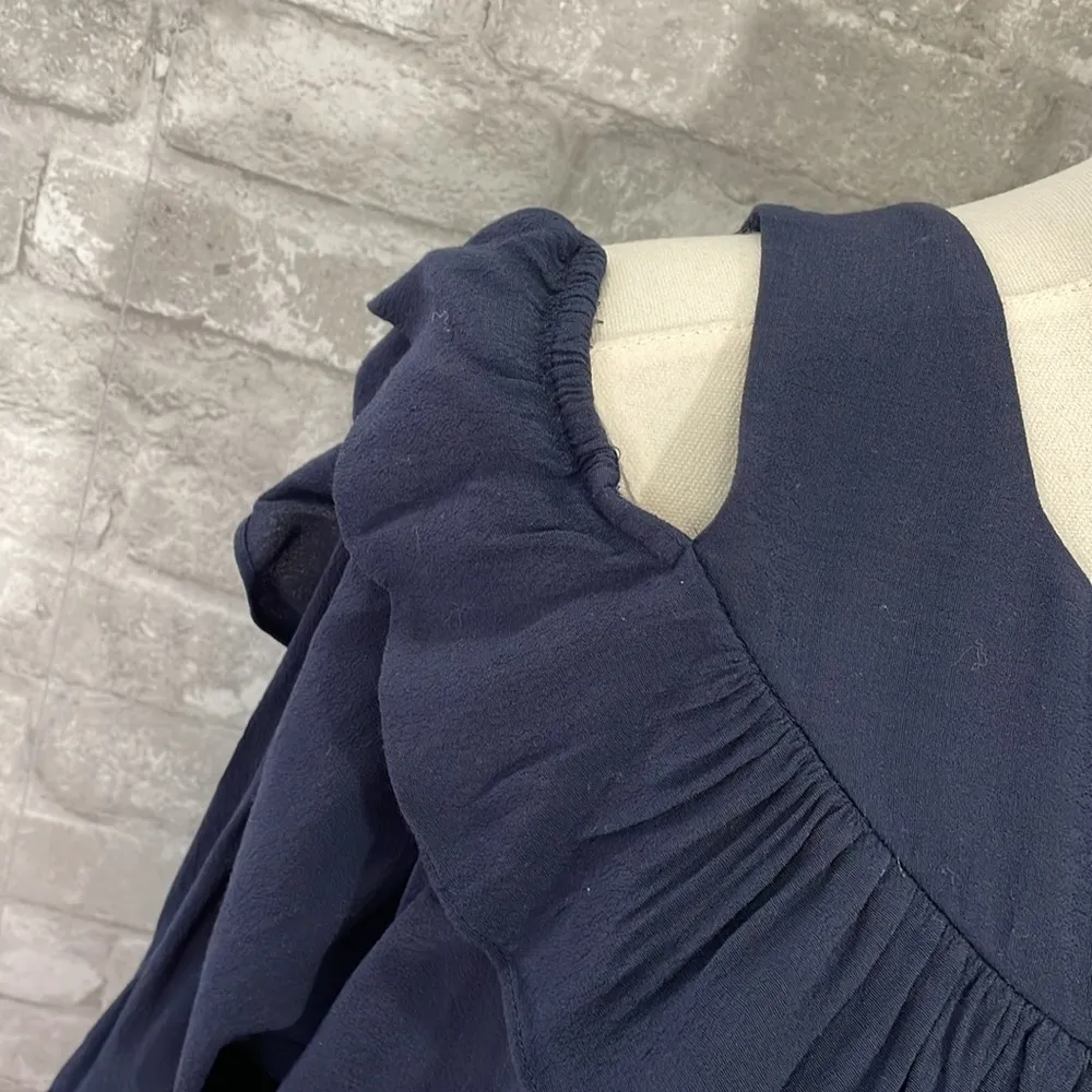 Anthropologie Maeve Brearly Cold Shoulder
Ruffle Top - Image 3