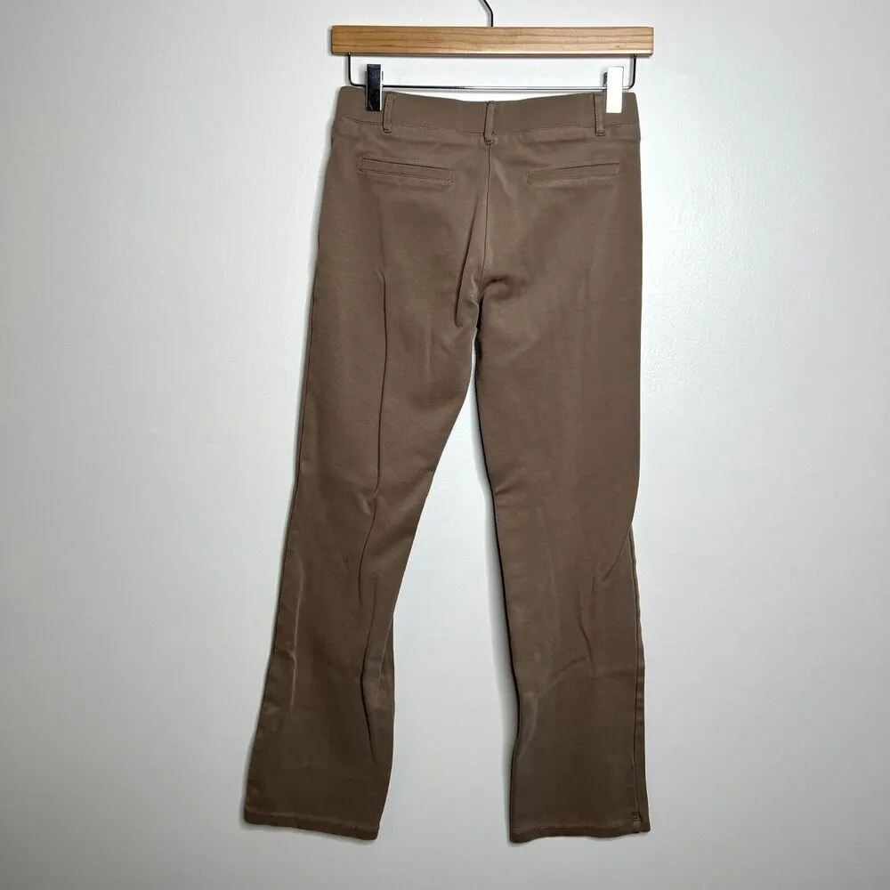 Betabrand Khaki Straight Leg Dress Pant Yoga Pants - Image 3