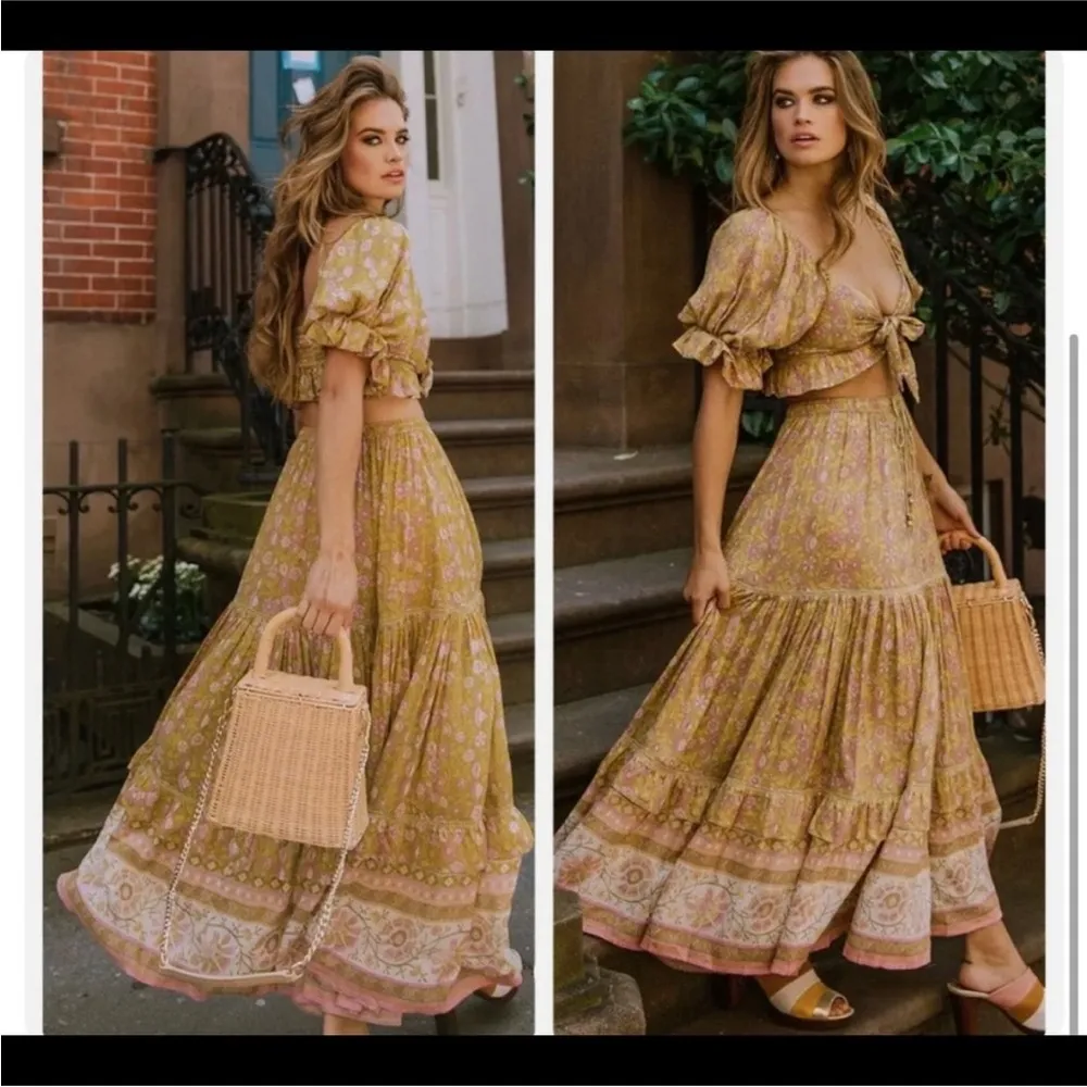 Spell & the Gypsy floral bohemian dahlia top on bronze NEW Size XS - Image 7