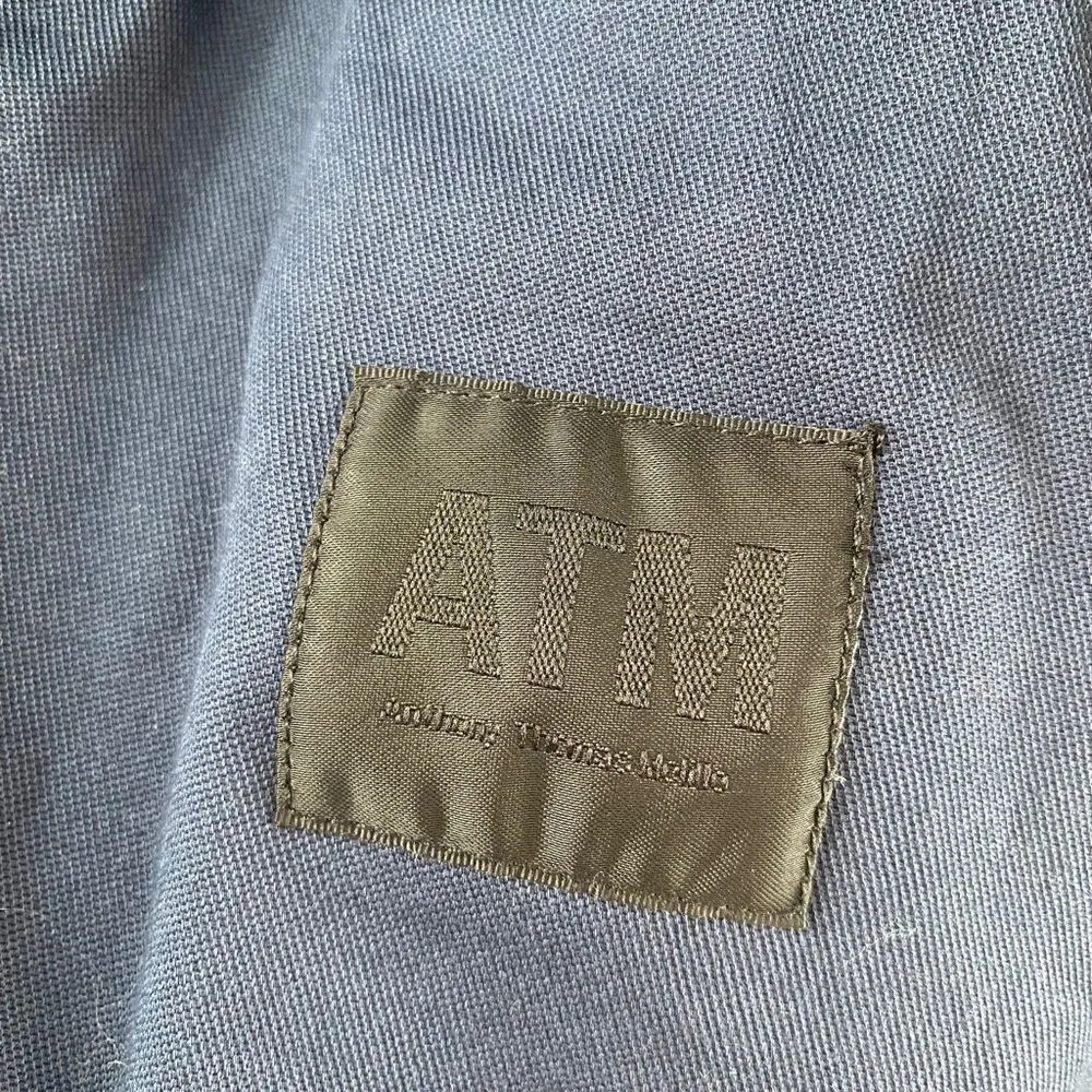 ATM Anthony Thomas Melillo Sz M Striped Field Jacket Navy Blue Utility Fisherman Size M - Image 11