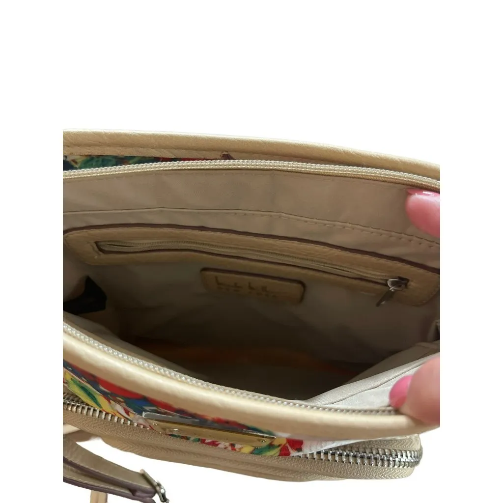 Nicole Miller Crossbody Bag Multicolor Floral Adjustable Strap Small Travel - Image 4