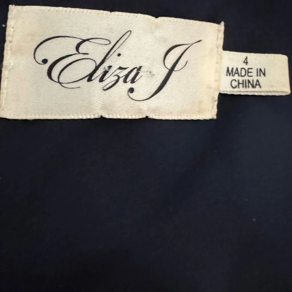 Eliza J Womens Navy Blue Cap Sleeve Mini Fit and Flare Dress Size 4 - Image 8