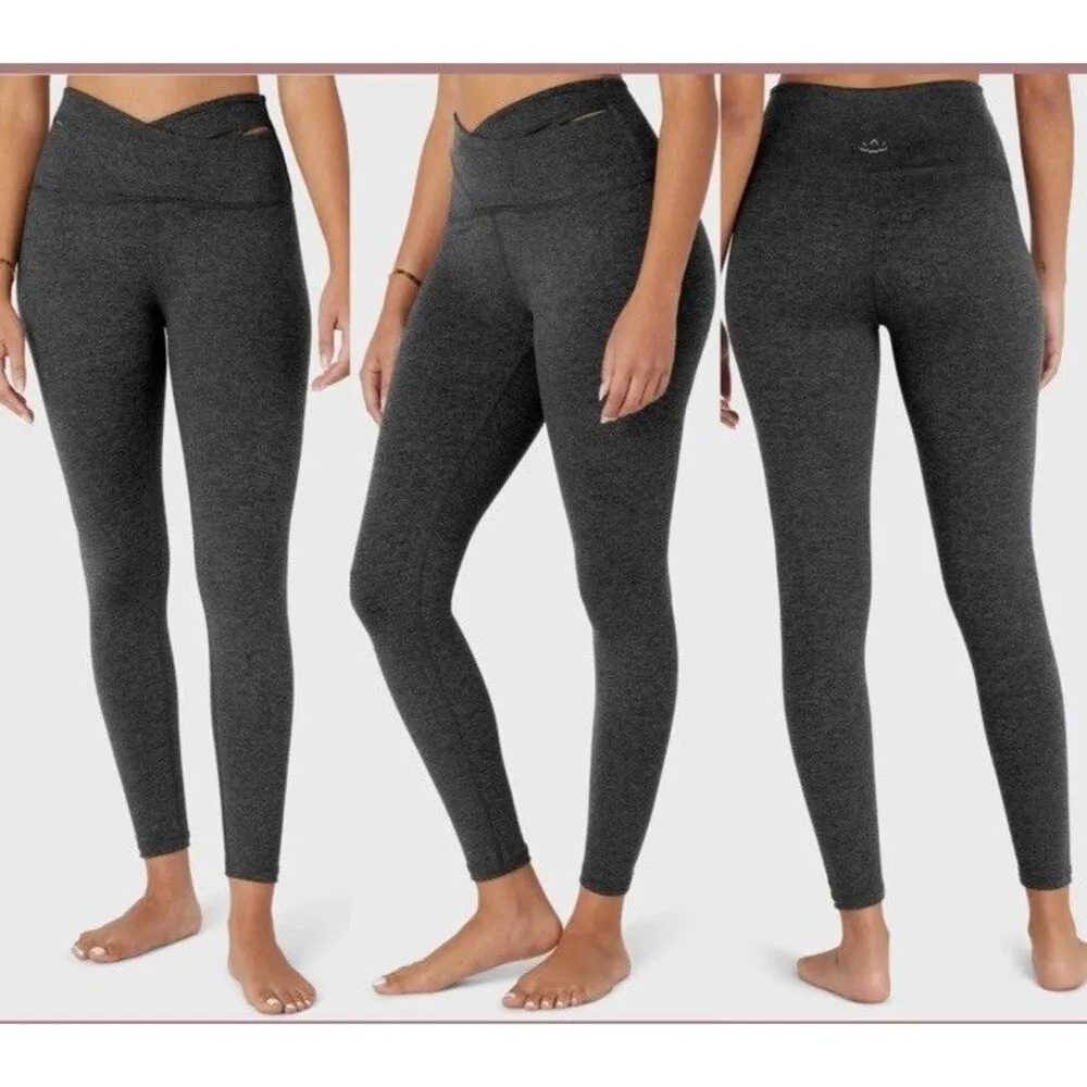 Beyond Yoga Spacedye That's A Wrap High Waisted Midi Leggings Cutout Athletic S - Image 3