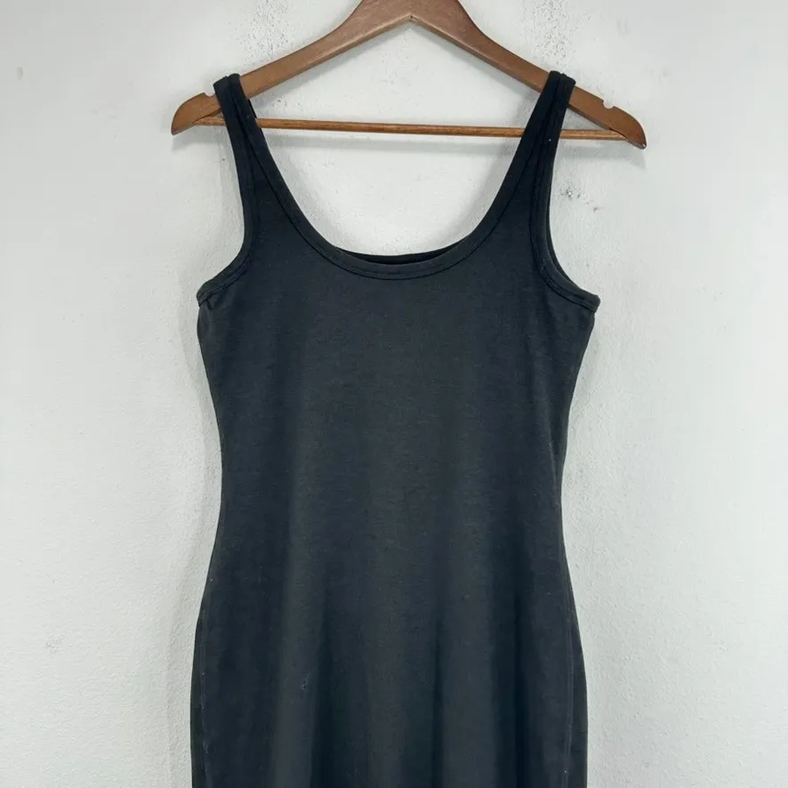 Activewear Casual‎ Scoopneck Midi Dress Spacedye Dark Grey Stretch Travel - Image 5