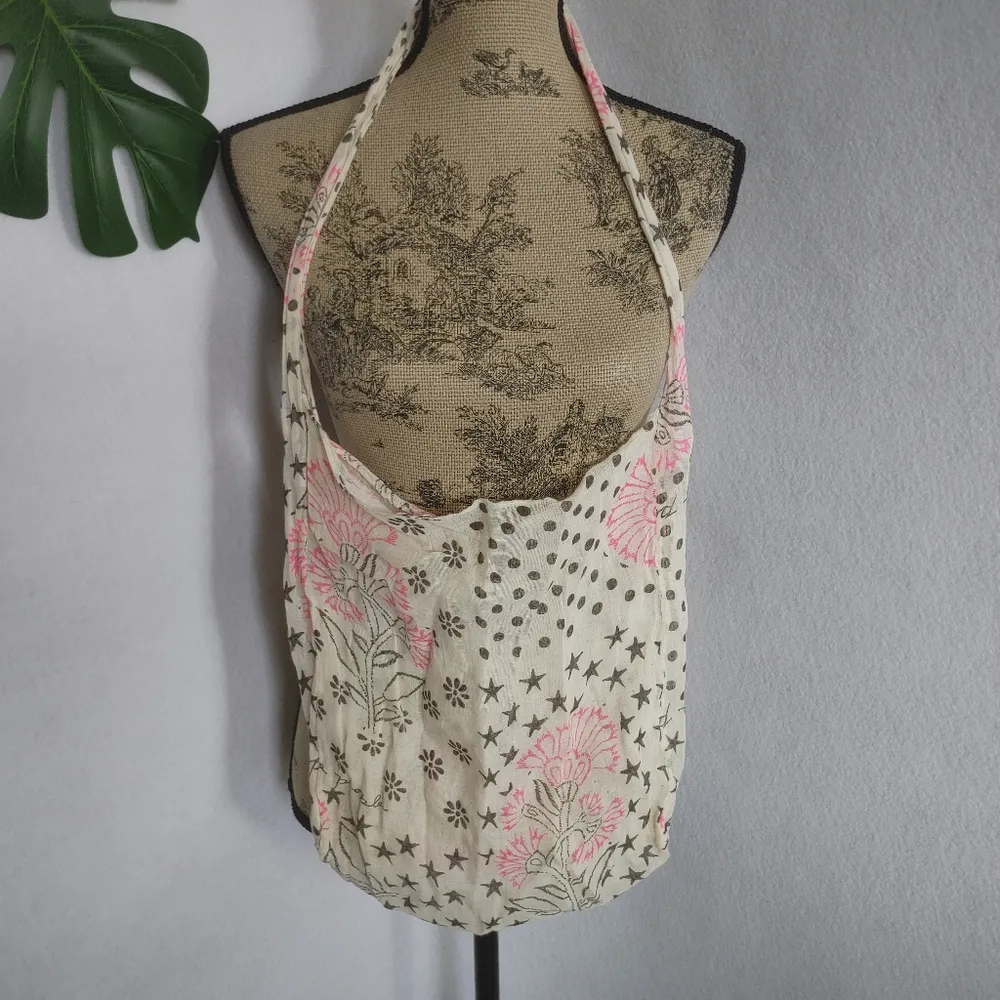 Free People Fabric Reusable Shoulder Tote Bsg - Image 3