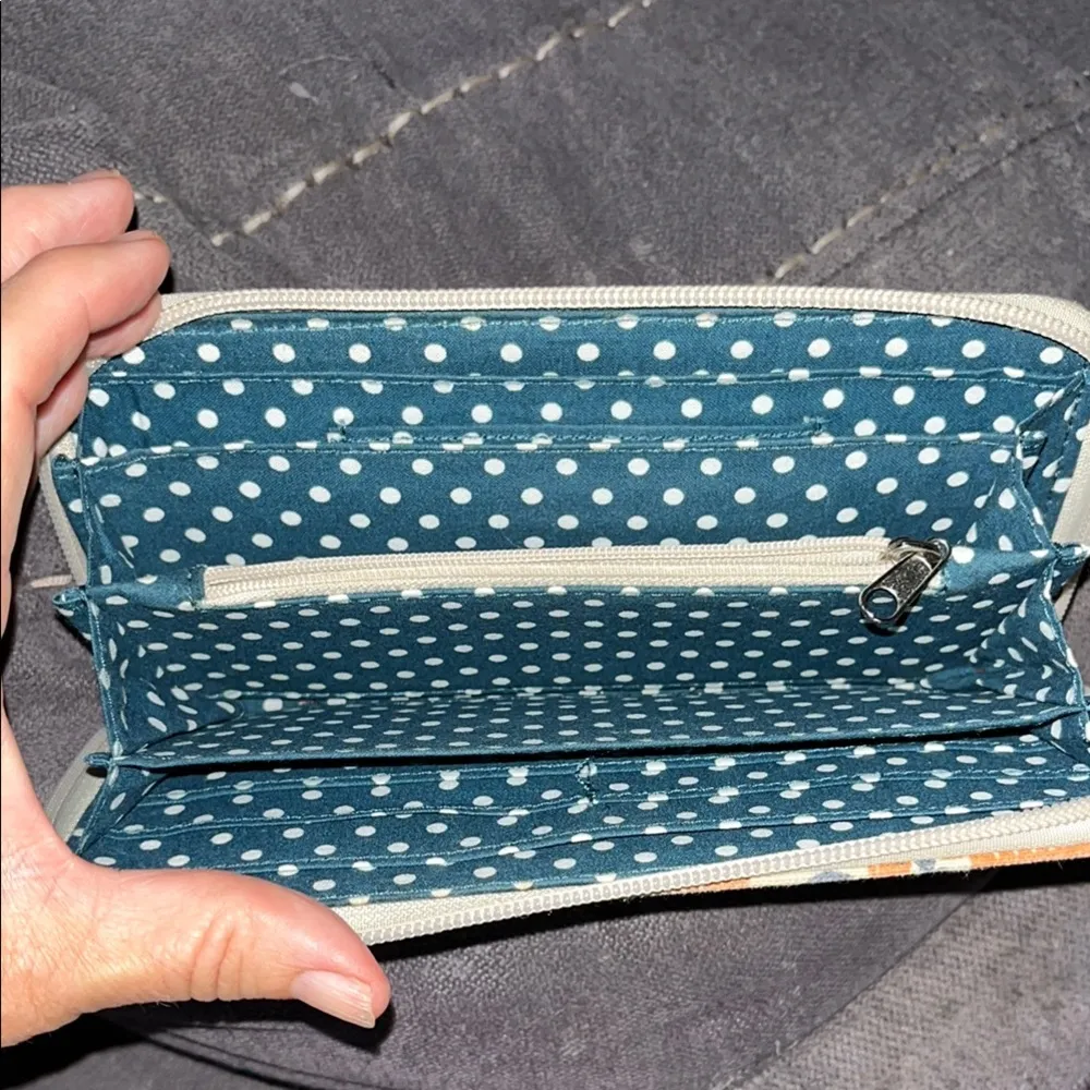 Bungalow 360 Sloth Patterned Wallet in Orange and Blue - Image 3