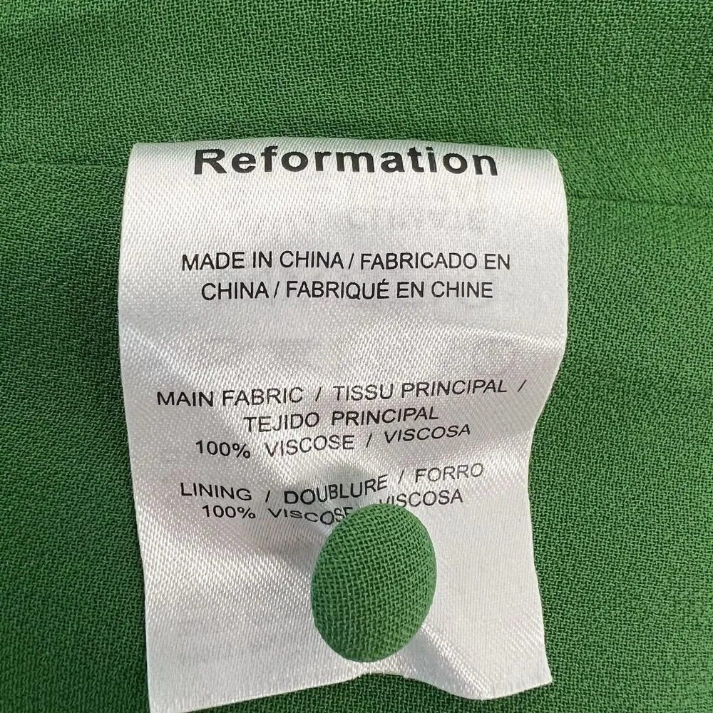 Reformation Luna Jumpsuit Wide Leg Sweetheart Neckline Kelly Green Women’s 10 - Image 11