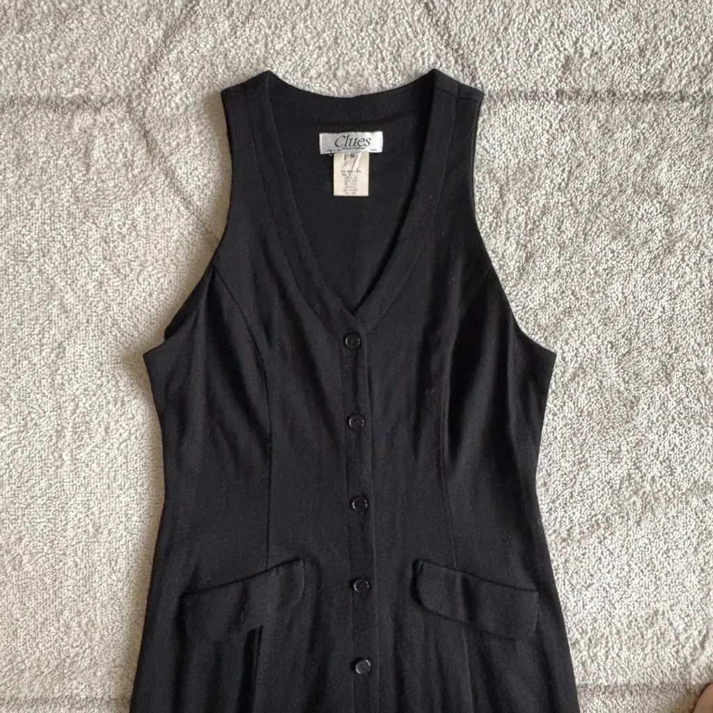 Vintage 90s Merino Wool Button - Image 2