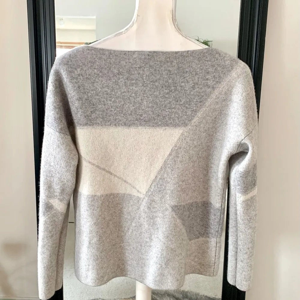 Vince  Abstract Cashmere Wool Blend Sweater - Image 2