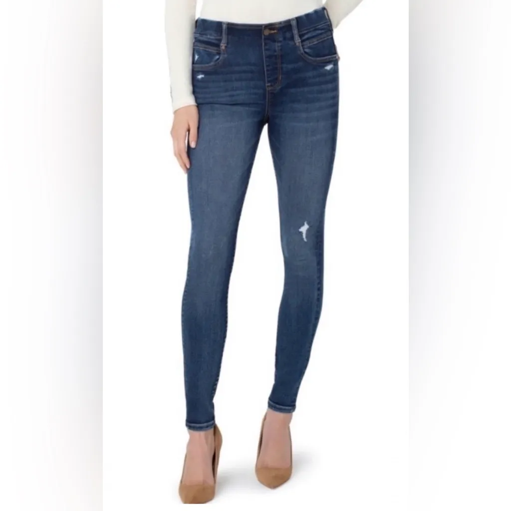 Liverpool Gia Glider High Rise Distressed Skinny Jeans in Westler Wash Sz 12/31 - Image 3