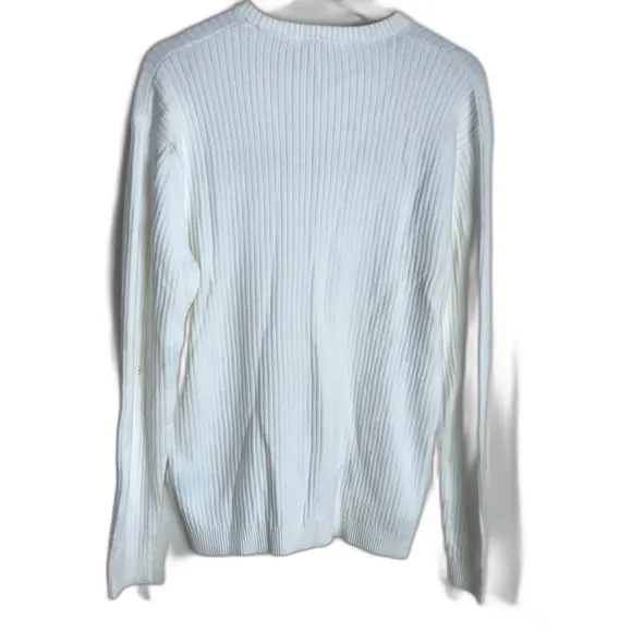 DKNY  jeans ribbed cotton crew neck ladies pullover sweater size large - Image 9