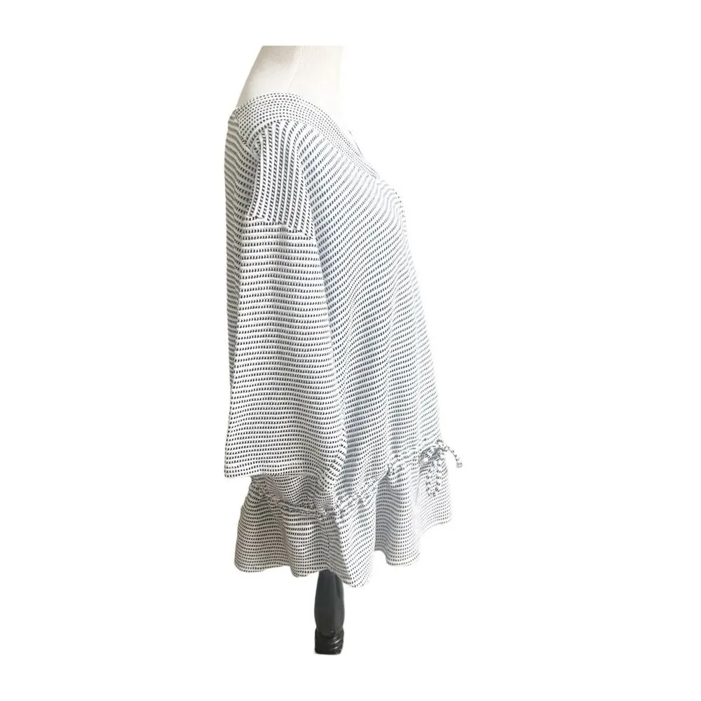 Victorias Secret Heavyweight Cotton Beach Cover Tunic White Navy Striped… - Image 2