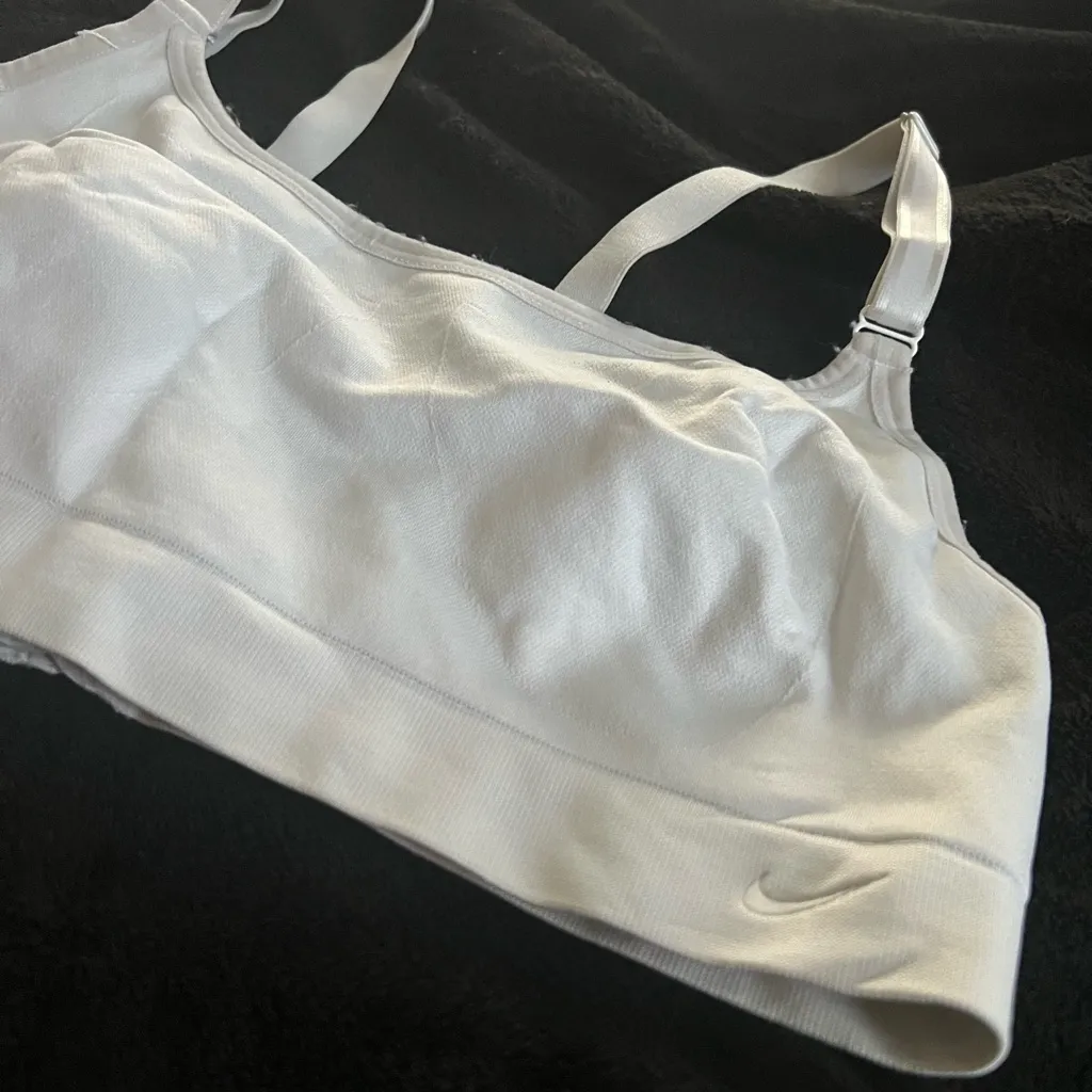 NIKE Women's White Sports Bra - Image 2