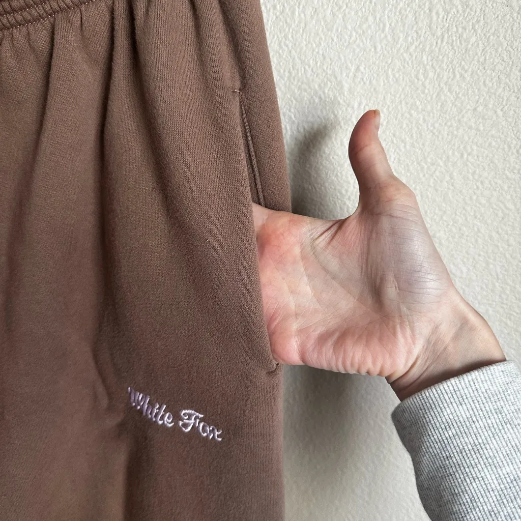 White Fox Boutique Taupe Joggers - Image 5