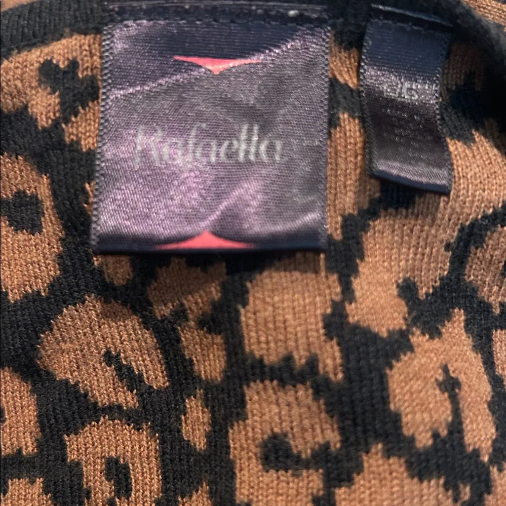 RAFAELLA leopard print zip front cardigan dress - Image 5