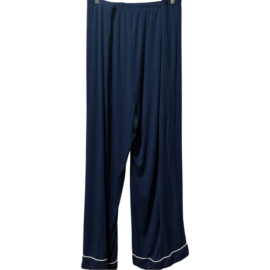 Birdie Grey Soft Bamboo Navy Pajama Set / Top & Bottoms Pajamas 3X Blue - Image 5