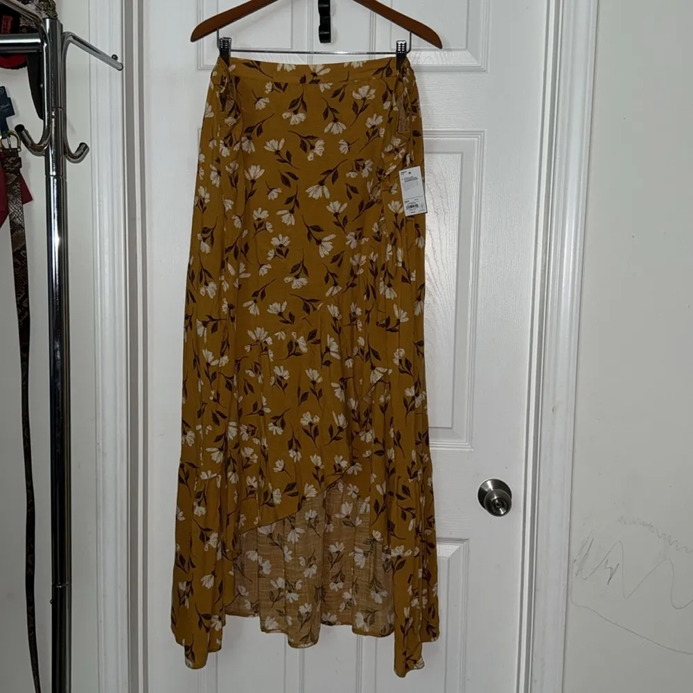 Sonoma womens Wrap Ruffle Maxi/Midi Hi-Low floral Skirt 4X NWT - Image 3