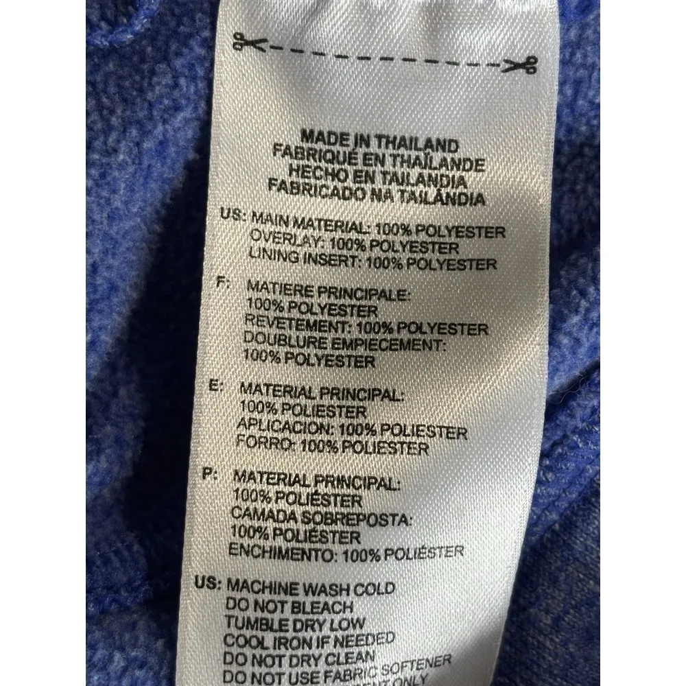 Adidas Climawarm‎ Blue Zip Up Athletic Jacket Size Large (16-18) Pockets Logo - Image 7