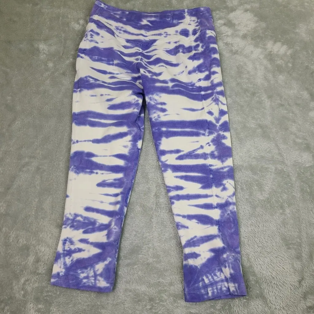Nike Dri Fit Leggings Purp & White Tie Dye Compression Pants Yoga Women's Sz‎ XS - Image 6