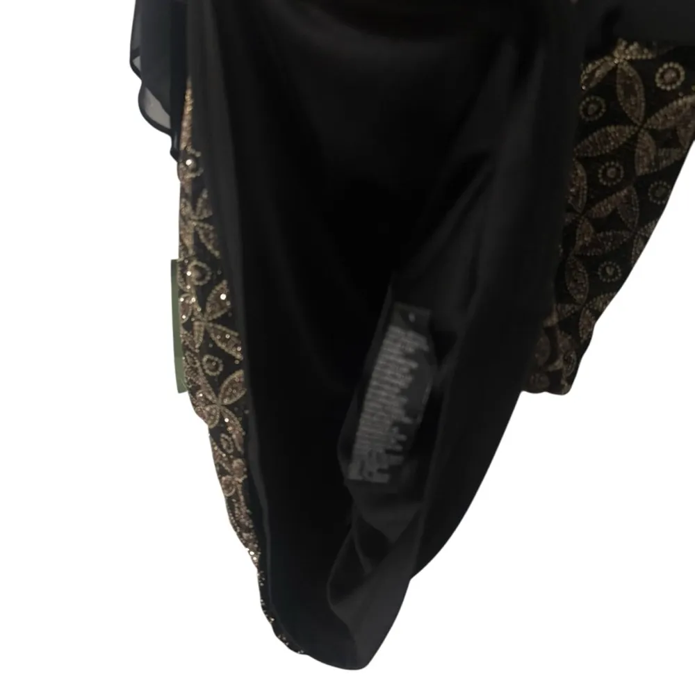 Scarlett Black and Gold Sleeveless Dress - Image 4