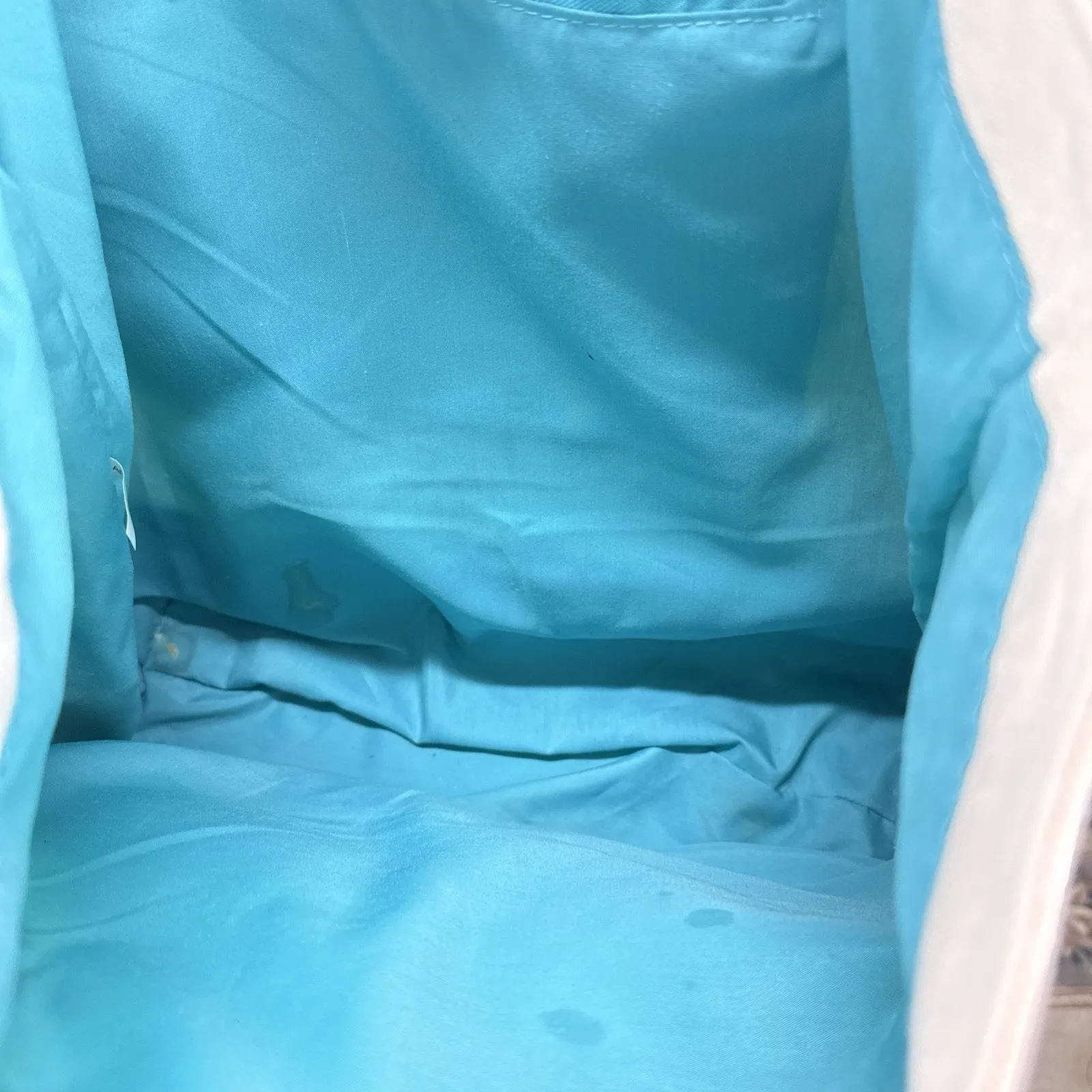 Bogg Printed Beige Canvas Tote Bag Slay All Day Waterproof Bottom Beach Wave - Image 5