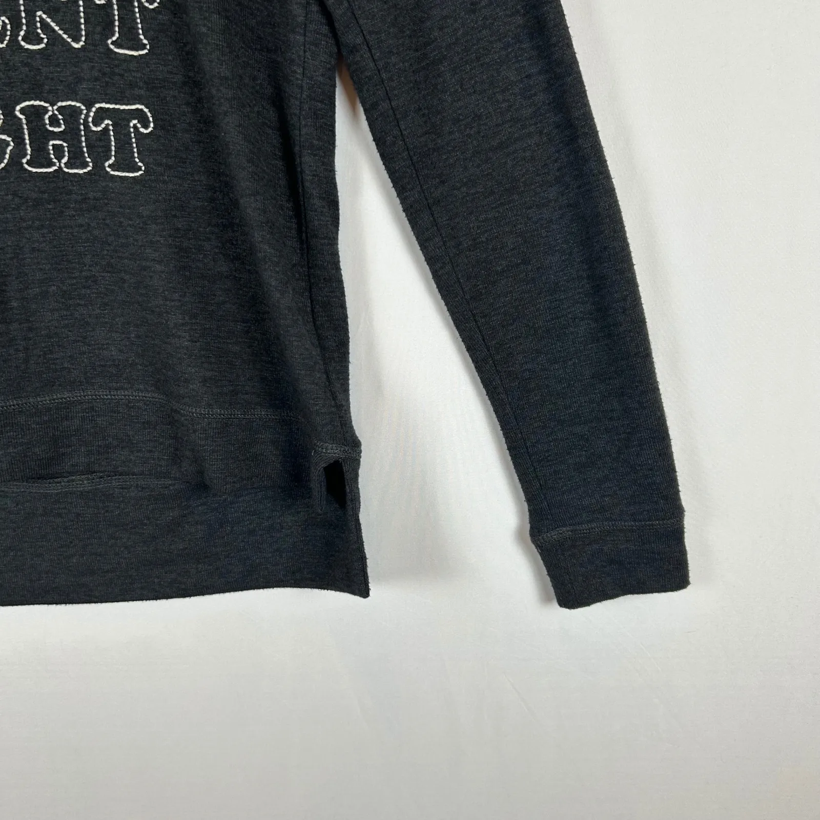 P.J.Salvage Mama Needs a Silent Night Hoodie Gray Womens Size S - Image 7