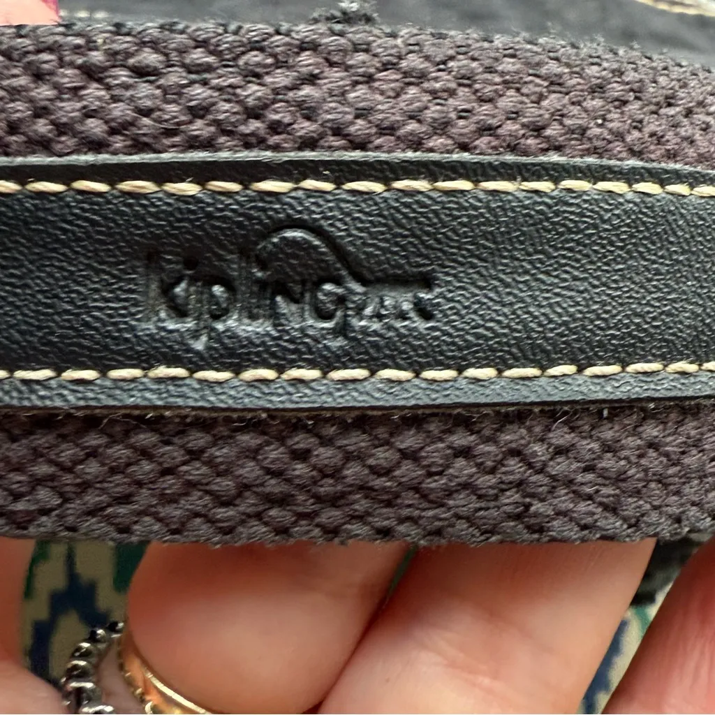 Vintage Kipling Art Tote Bag Black Large Weekend Bag - Image 3