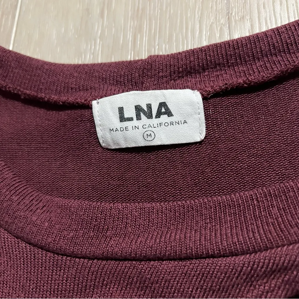 LNA  Red Phase Cut Out Pullover Size Small - Image 4