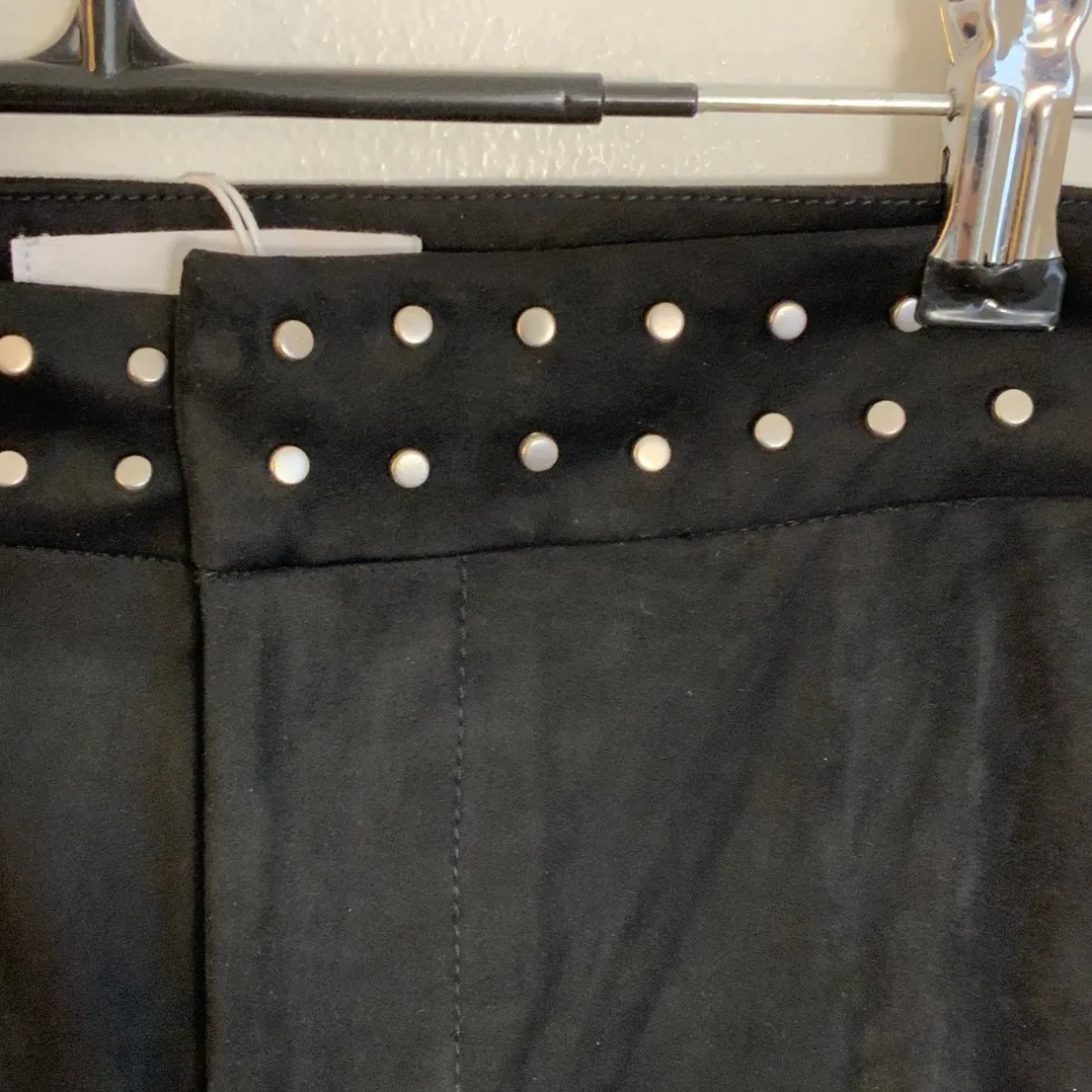 Dear John Fiona High Rise Wide Leg Black Suede‎ Pants, Size 27 - Image 2