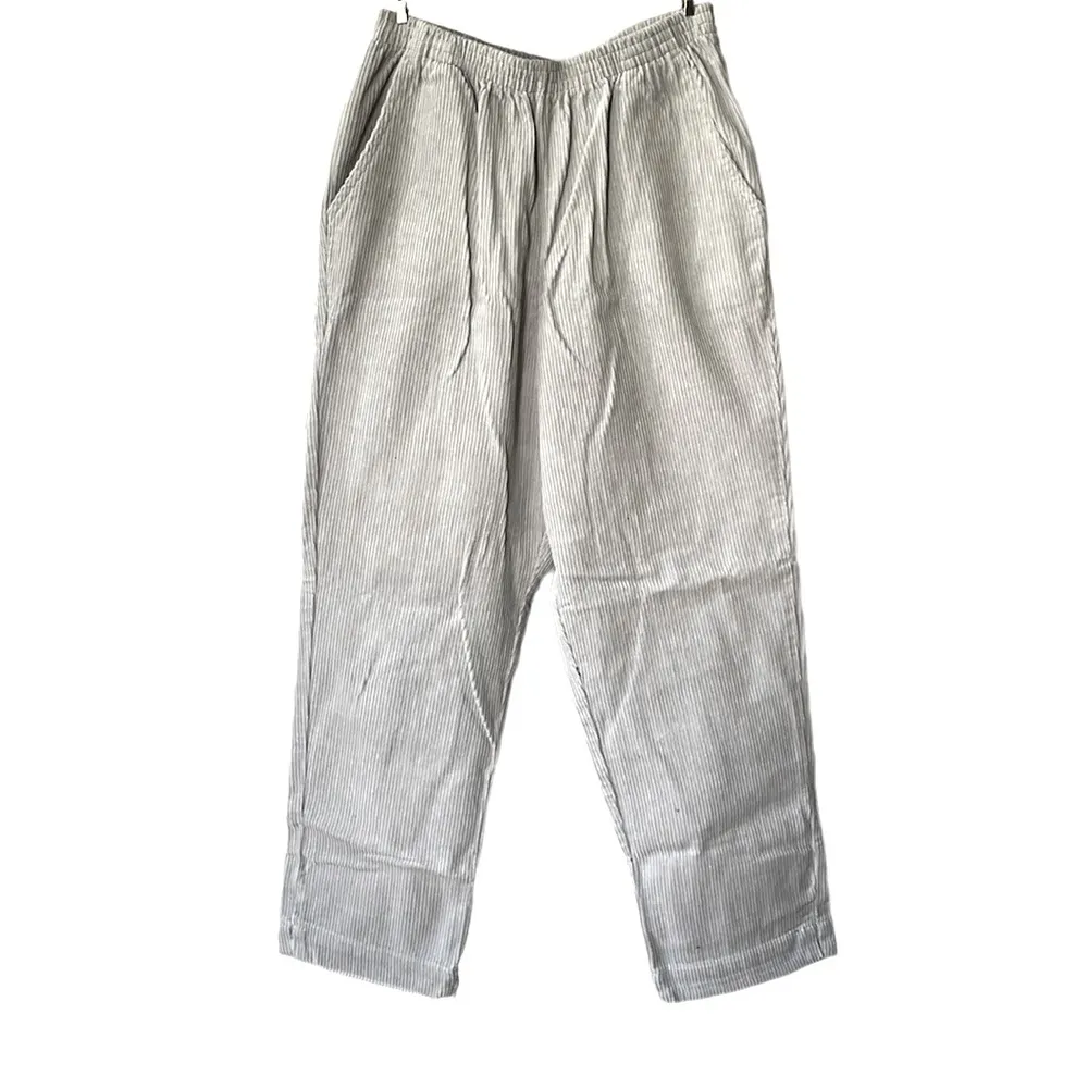 Blair Powder Blue Gray Wide Wale High Rise Corduroy Pants Size Petite Small - Image 2