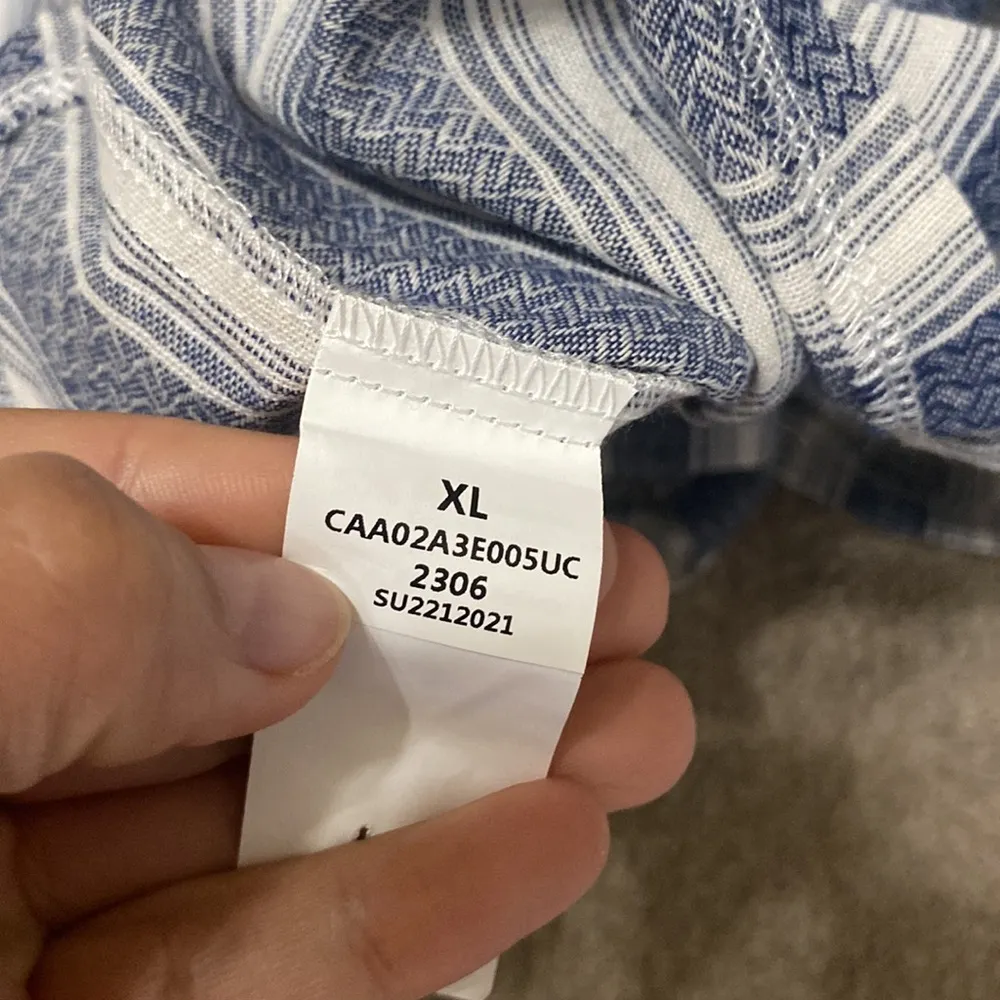 Cupshe Blue Striped Paperbag High Waisted Shorts Size XL - Image 4