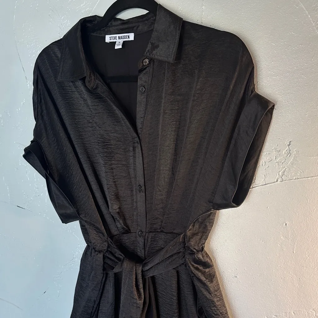 Steve Madden Black Button-Up Jumpsuit - Image 6