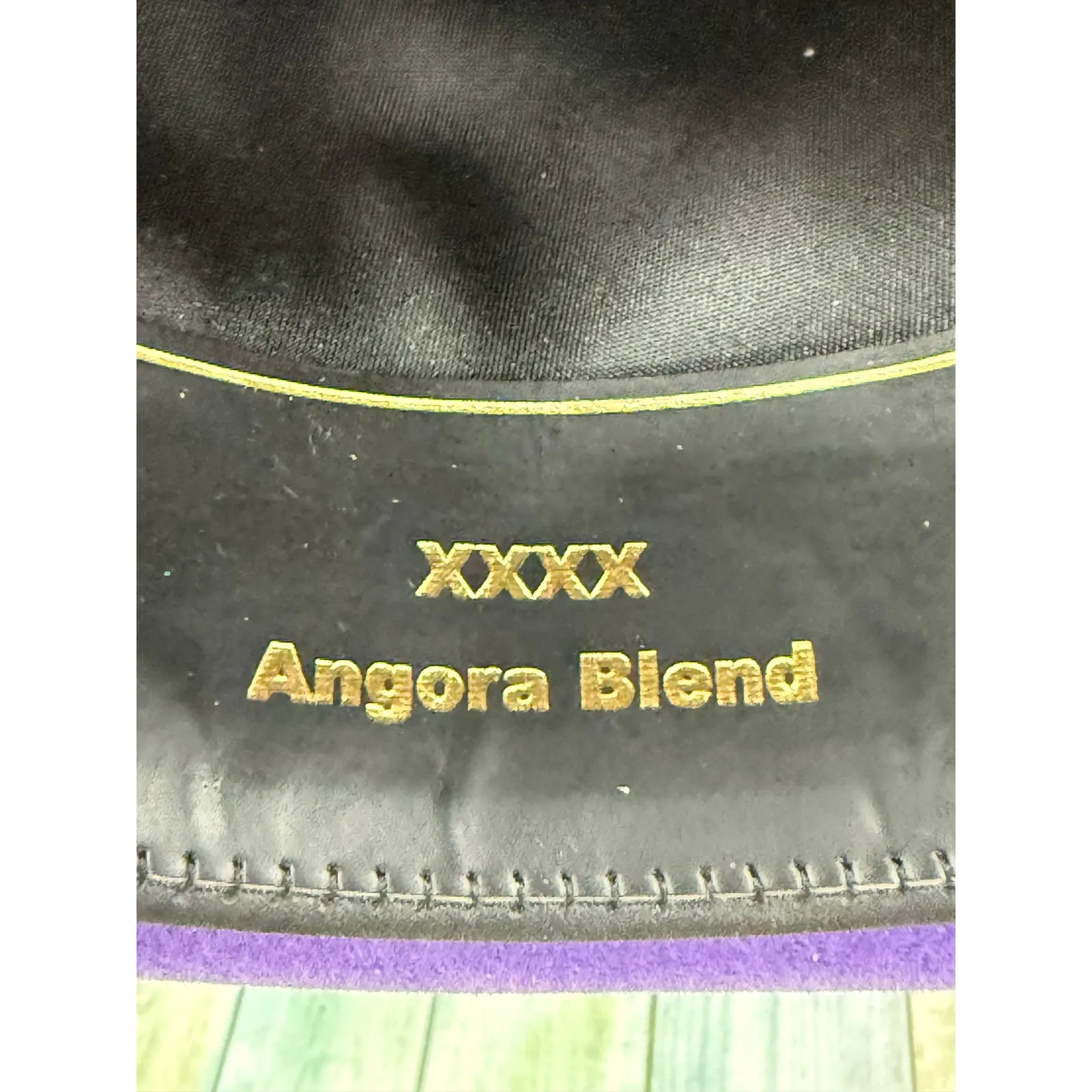 Bailey Cowboy Hat Purple Angora Wool Blend Size 7 NEW 4" Brim Made in USA - Image 3