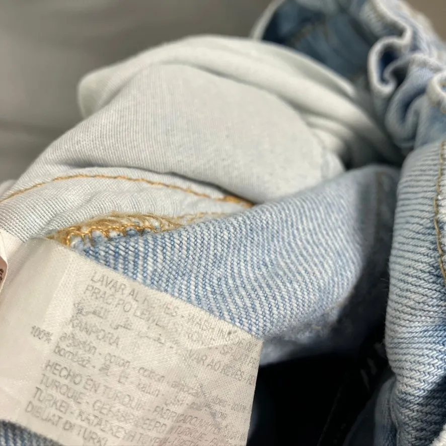 Zara Mom‎ Jeans Womens Size 6 Light Wash Denim Paper Bag Waist High Rise - Image 12