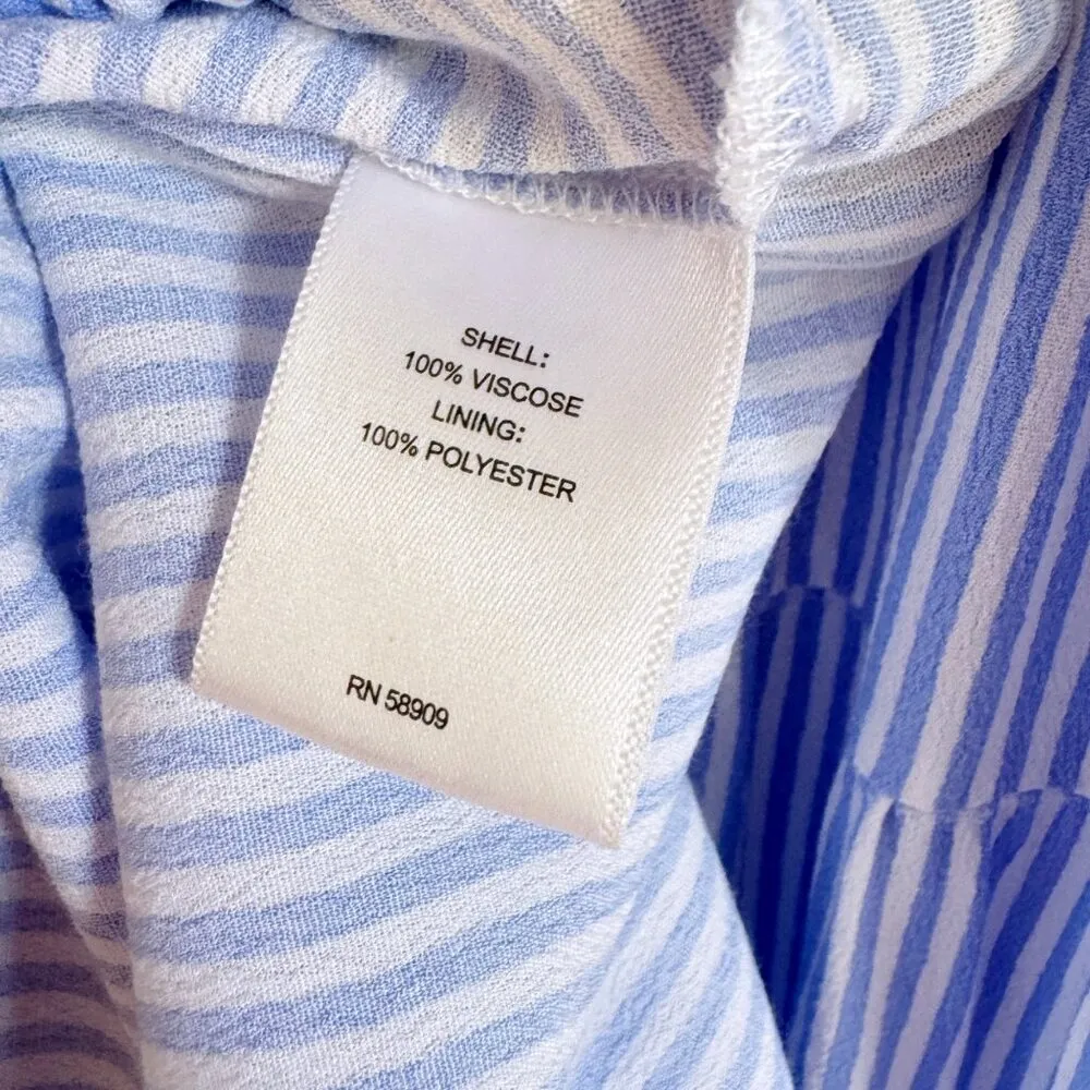 A loves A Women's Blue & White Striped Maxi Long Dress XS Casual Cute - Image 6