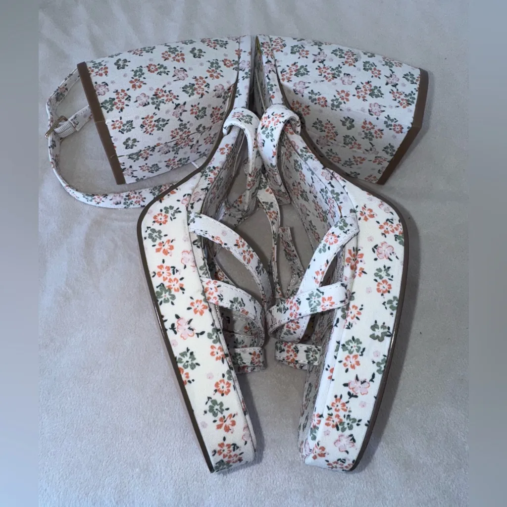 New Katy Perry The Meadow Classic Women Floral High Heel Platform Sandal Size 8 - Image 7