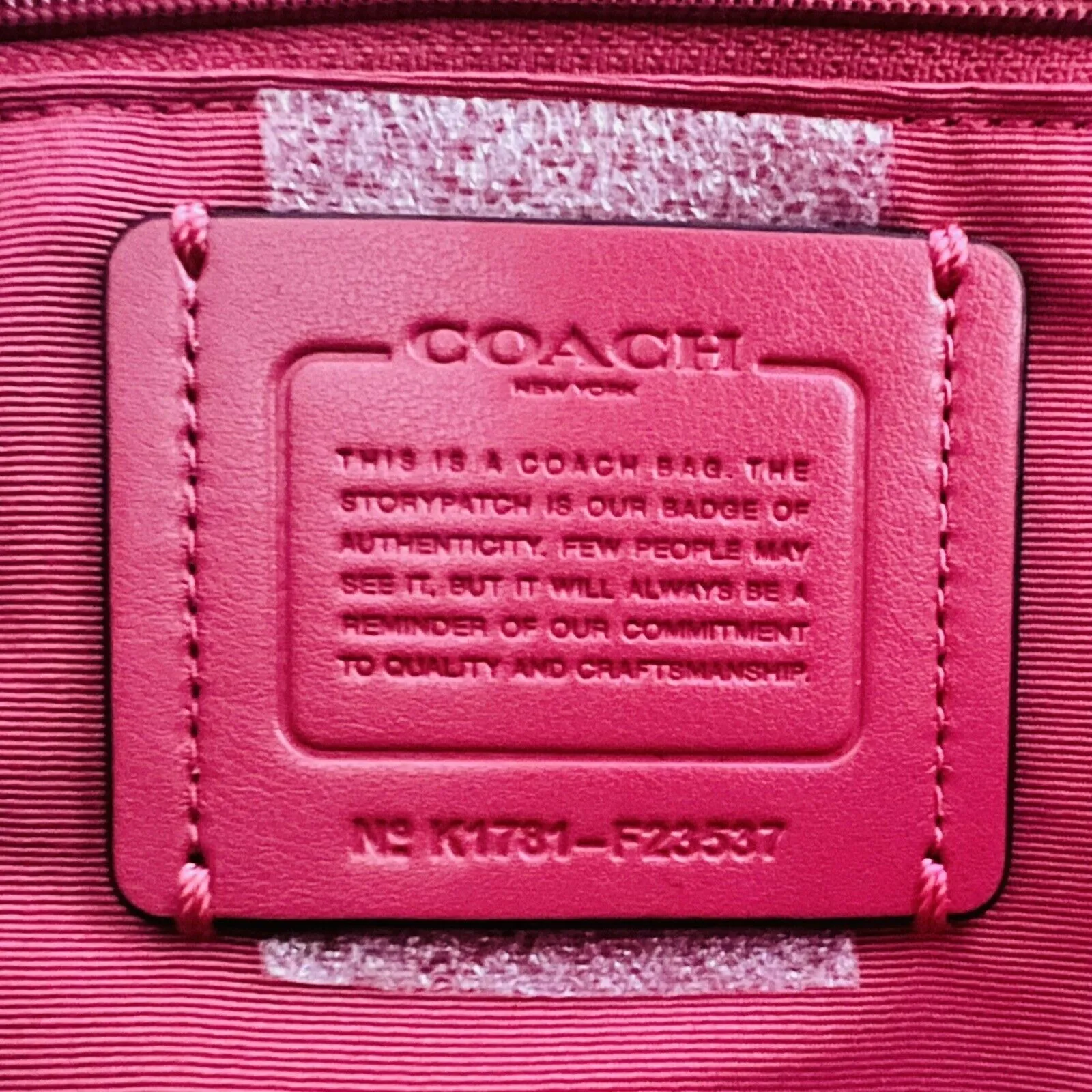 COACH Lexy Rouge Pink Pebbled Leather Shoulder Bag - Image 10