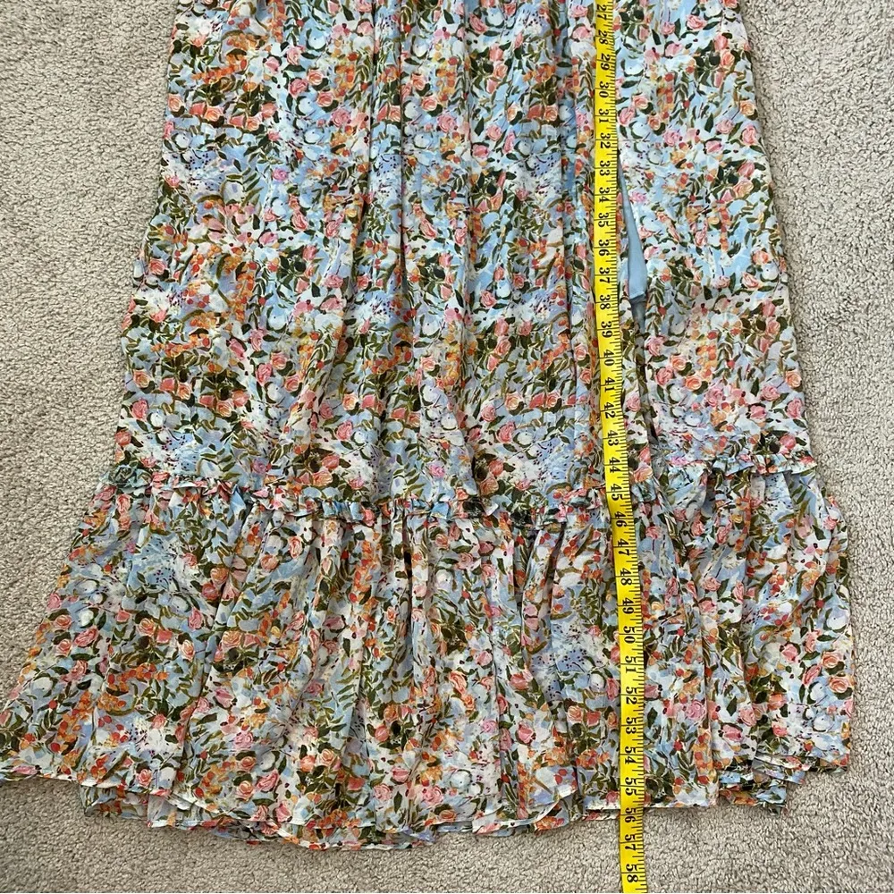 ASTR The Label Roseline Floral Maxi Dress Blue Pink XL - Image 12